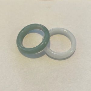 2 Jade Rings